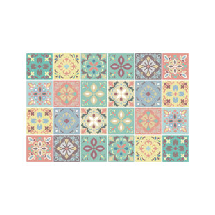 WORLD MENAGERIE Bitter 15cm W x 15cm L PVC Peel and Stick Mosaic Tile