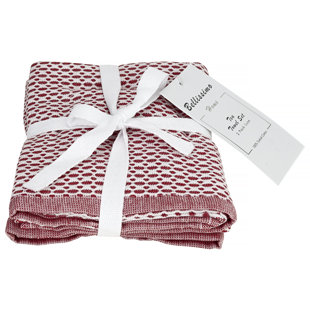 BLOOMSBURY MARKET Cotton Waffle Kitchen Towel Linen Set
