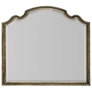 HOOKER FURNITURE La Grange Valley View Landscape Rustic Beveled Distressed Dresser Mirror