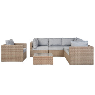 DAKOTA FIELDS Wynnfield 6 - Person Garden Lounge Set with Cushions