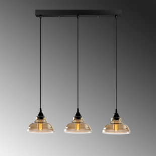 MARLOW HOME CO. Lineare Pendelleuchten-Set 3-flammig Rhys