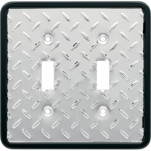 FRANKLIN BRASS Diamond Plate 2-Gang Toggle Light Switch Wall Plate