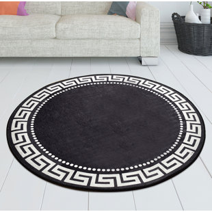 EBERN DESIGNS Davan Antunnacum Shaggy Black Rug