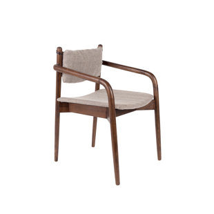 DUTCHBONE Armlehnstuhl aus Massivholz in Beige