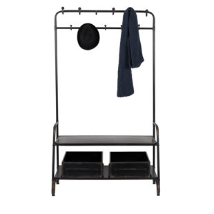 DUTCHBONE Lucius Metal Freestanding Coat Rack with Storage