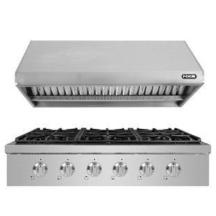 NXR Professional Ranges 2 Piece Kitchen Appliance Package with Gas Cooktop , and Under Cabinet Range Hood