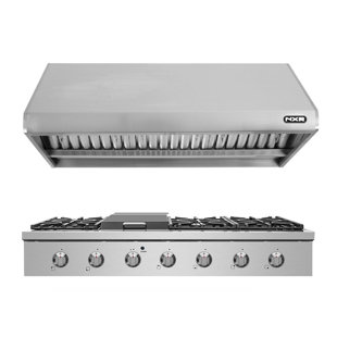 NXR Professional Ranges 2 Piece Kitchen Appliance Package with Gas Cooktop , and Under Cabinet Range Hood
