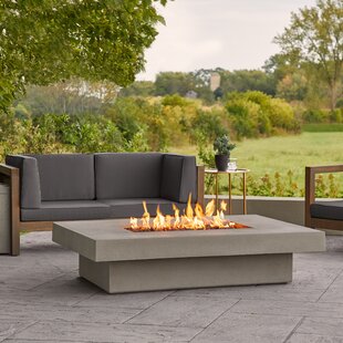 GREYLEIGH™ Geneva Rectangle Concrete Propane Fire Pit Table by Jensen Co.