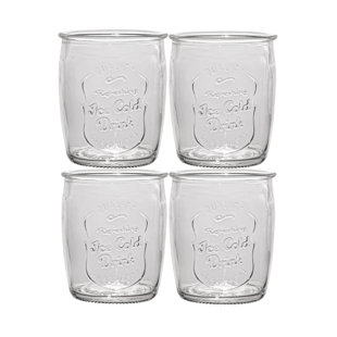HOME ESSENTIALS AND BEYOND Retroware 13oz. Drinking Glass Set (Set of 4)