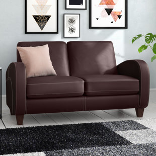 THREE POSTS Ellisurg 2 Seater Faux Leather Sofa