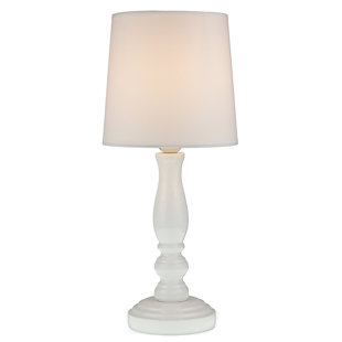 LIGHTACCENTS 21.5" White Bedside Table Lamp