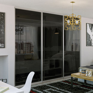 DOORS22 3 Panel Smoked Glass Sliding Closet