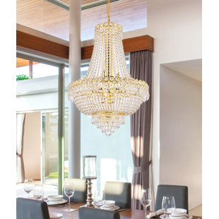 WILLA ARLO™ INTERIORS Stoltz 12 - Light Glass Dimmable Empire Chandelier
