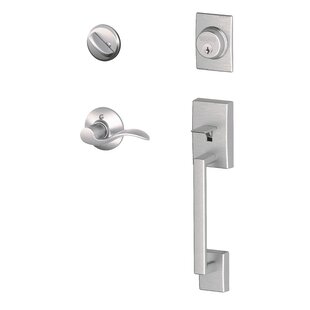 SCHLAGE Century Handleset with Deadbolt and Accent Door Lever and Rosette