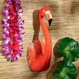 DESIGN TOSCANO Pink Flamingo Tropical Wall Sculpture