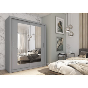 HYKKON Adriel 2 Door Manufactured Wood Wardrobe