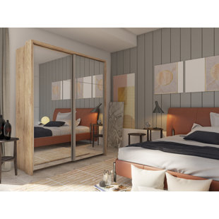 LENART ARTI 2 Door Solid + Manufactured Wood Wardrobe