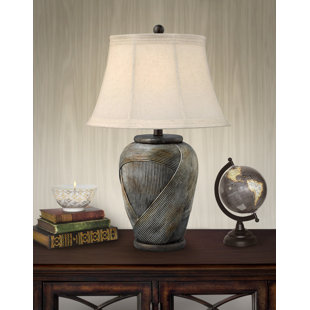 MEDALLION LIGHTING Tessere 30" Silver & Copper Medley Table Lamp (Set of 2)