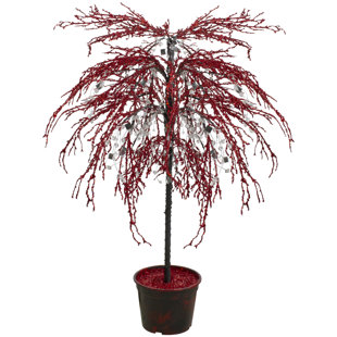 NORTHLIGHT SEASONAL 3.75' Potted Crystallized Glitter Full Artificial Christmas Tree - Unlit