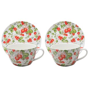 GRACE'S TEA WARE Teacup & Saucer (Set of 2)