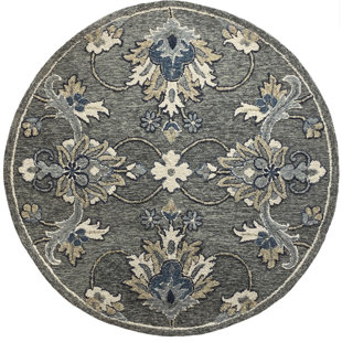 CANORA GREY Ohara Oriental Hand-Knotted Wool Gray Area Rug