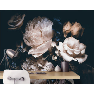 GK WALL DESIGN Peony Romantic Bouquet Wall Mural