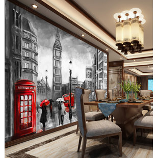 GK WALL DESIGN Peel & Stick Floral Wall Mural