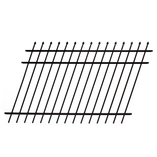 FORTRESS BUILDING PRODUCTS Athens 48'' H x 70.75'' W Gloss Black Metal Fencing with 1 Panel(s) Included