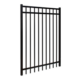 FORTRESS BUILDING PRODUCTS Versai Gloss Black Metal Gate