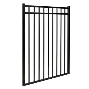 FORTRESS BUILDING PRODUCTS Versai Gloss Black Metal Gate