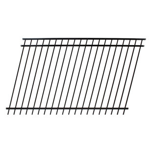 FORTRESS BUILDING PRODUCTS Versai Gloss Black Metal Fence Panels Included