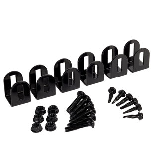 Versai Fortress Building Products Gloss Black Metal Bracket (Set of 6)