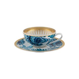 VISTA ALEGRE Gold Exotic Teacup & Saucer (Set of 2)