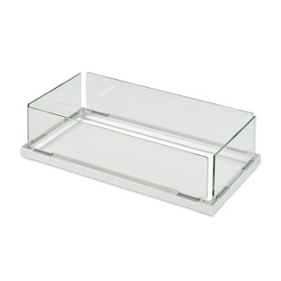 THE OUTDOOR GREATROOM COMPANY 13.4'' x 25.6'' Rectangle Glass Fire Pit Accessory
