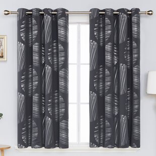 FERNLEAF Camille Polyester Blackout Grommet / Eyelet Curtain Pair (Set of 2)