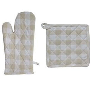 DUNROVEN HOUSE, INC. Dunroven House, Inc 2-Piece Potholder & Oven Mitt Set