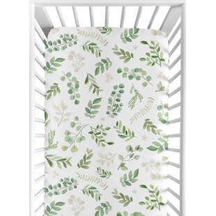 SWEET JOJO DESIGNS Botanical Floral Leaf Fitted Crib Sheet