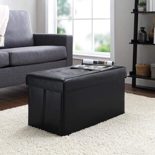 RED BARREL STUDIO® Quinnes Faux Leather Ottoman