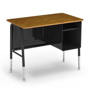 Virco 765 Series MDF 34'' h x 34'' w Adjustable Open Front Desk