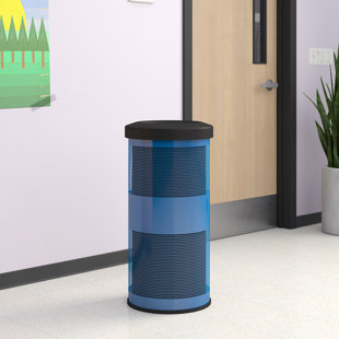 WITT Stadium Series Perforated Metal 20 Gallon Trash Can