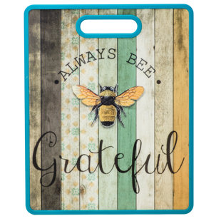 Boston Warehouse Trading Corp Always Bee Greateful Plastic Cutting Board (Set of 2)