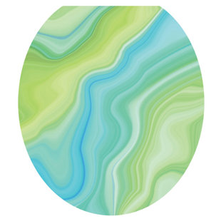 TOILET TATTOOS Peaceful Agate Toilet Seat Sticker,Lid Decal