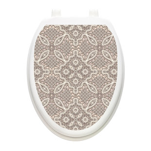 TOILET TATTOOS Crochet Toilet Seat Sticker, Lid Decal
