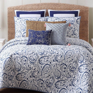 OCEANFRONT RESORT Indienne Paisley Coastal Cotton Paisley Quilt Set
