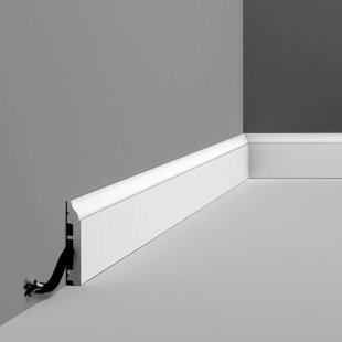 ORAC DECOR Plastic 3.375'' W x 78.75'' L Wall Base in Primed White