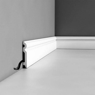 ORAC DECOR Polystyrene 0.62'' Thick x 78'' Wide x 3.87" Length Wall Base in Primed White