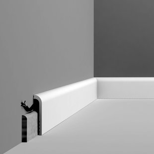 ORAC DECOR Plastic 4.75'' W x 78.75'' L Wall Base in Primed White