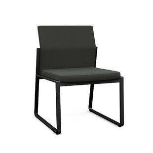 LESRO Gansett Waiting Reception Armless Guest Chair Metal Frame