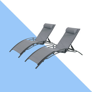 HASHTAG HOME Sebastien 160cm Long Reclining Double Chaise (Set of 2)