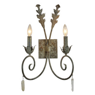 ELLAHOME James Wrought Iron Candle Wall Light